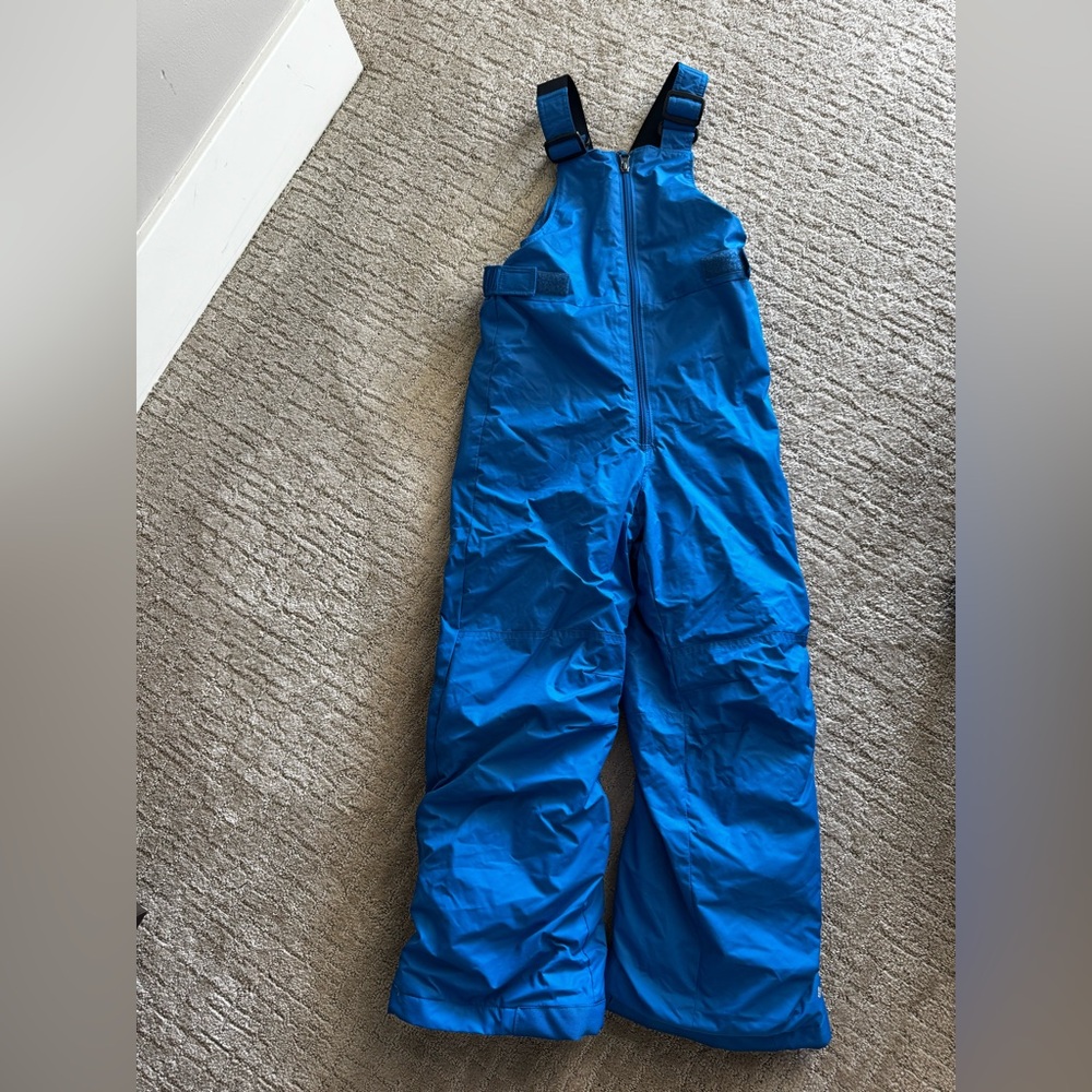 Kids Size S (6/7) Columbia blue snow bibs